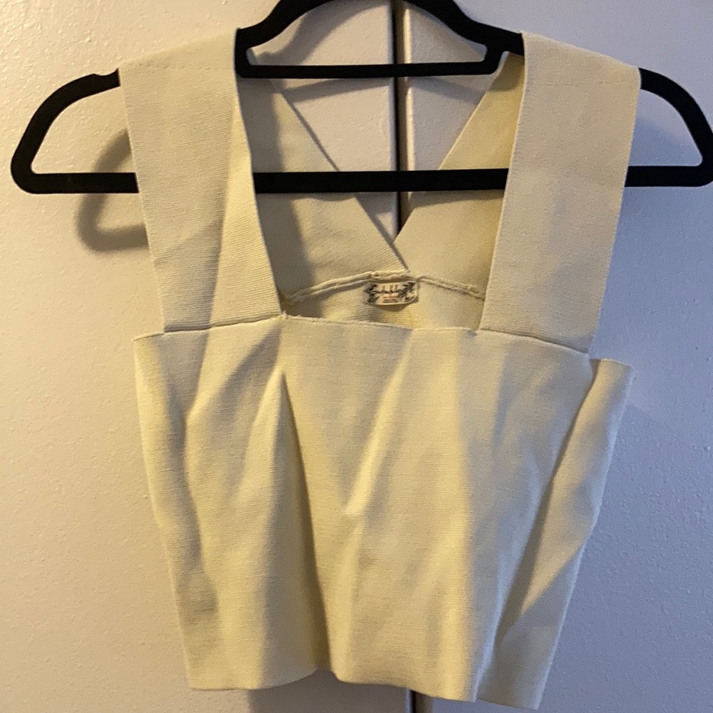 Free people beige Bandage top, racer back back.